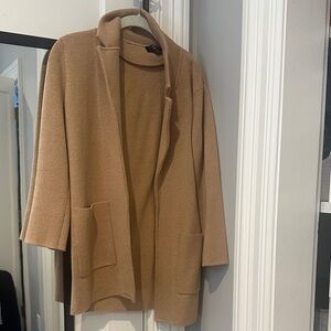 Tan Open Front Cardigan jacket from  j crew